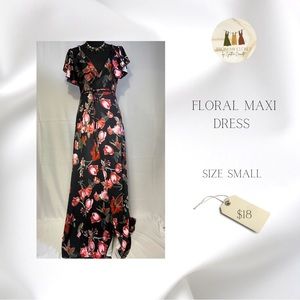 ♻️DISPONIBLE ♻️ 
✨🍂PRE-LOVED FLORAL WRAP DRESS worn only once 🍂✨